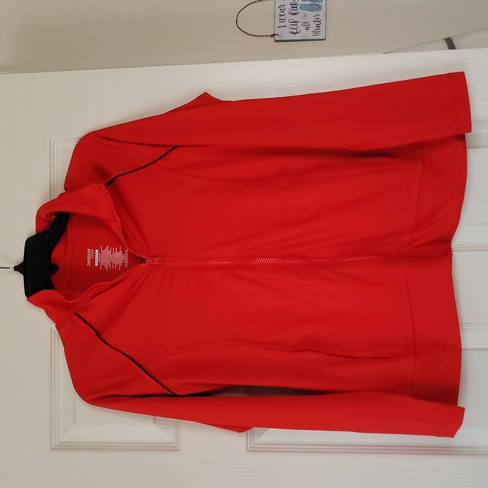 Danskin Women’s Red Zip-up Sweatshirt (size S)